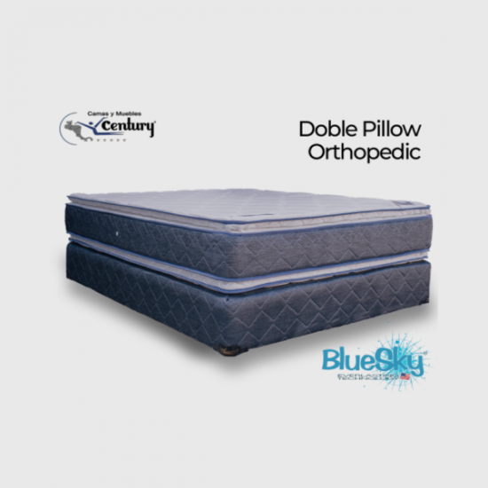 Cama Matrimonial Doble Pillow Orthopedic Bluesky Century