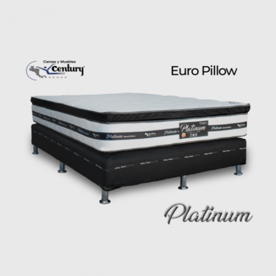 Cama King Euro Pillow Platinium Century