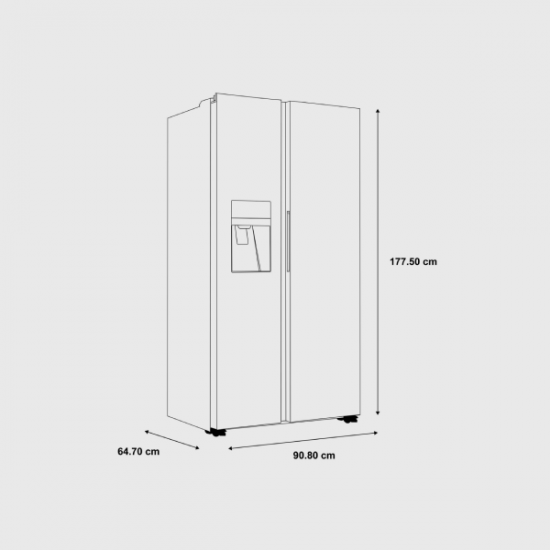 Refrigeradora 19 Pies Side By Side Haier HSM541HMNSS0