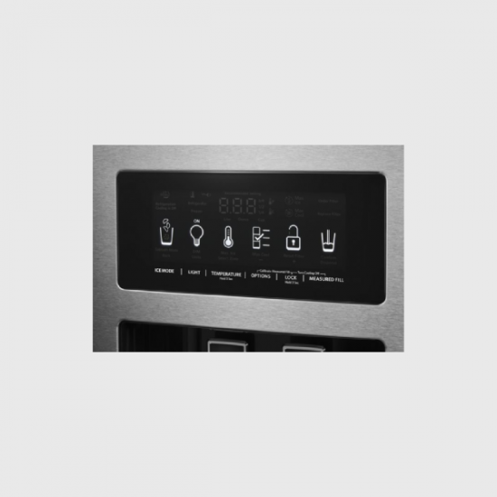 Refrigeradora 24.8 Pies Side By Side KitchenAid KRSF705HPS Dispensador de Agua y Hielo