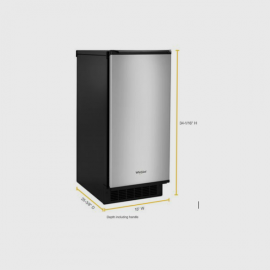 Maquina de Hielo 15 Pulgadas Whirlpool WUI75X15HZ Maquina de Hielo 15 Pulgadas Whirlpool WUI75X15HZ